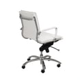 thumbnail image 4 of Eurostyle Chaise de Bureau Gunar Pro Bas en Blanc/chrome, 4 of 4