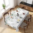 thumbnail image 3 of Sage Green Eucalyptus Coastal Table Cloth Waterproof Tablecloths, Beach Conch Jellyfish Tablecloth Dining Table Cover for Kitchen Party Tabletop Outdoor, Rectangle Tablecloth 60x120 Inch, 3 of 9