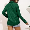 thumbnail image 4 of Ailaofu Sequin Tops for Women Sequin Top Sparkly Tops for Women Sparkle Tops for Women Casual Party Club Button Down Shirt, 4 of 6