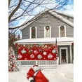 thumbnail image 5 of Garage Door Banner Cover 7 x 8 ft, Christmas Poinsettia Christmas Balls Snowflake Red Style Christmas Garage Door Decorations Holiday Christmas Backdrop Decor for Winter New Year Xmas Party, 5 of 6