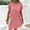 Pink, variant on Karight Womens Summer Dresses Short Rolled Sleeve Pleated Button Down V Neck Casual Beach Shift Sundresses with Pockets