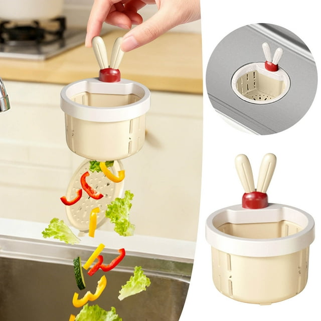Cute Rabbit Shaped Kitchen Strainer Filter Catcher For Food Waste Drain Protector