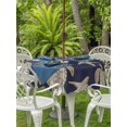 thumbnail image 3 of Outdoor Tablecloth with Umbrella Hole for Patio/Picnic/Party/Camping, Navy Blue Coastal Waterproof Table Cloth Round Cover Washable, Summer Beach Sea Turtle Starfish Nautical (Dia 54"), 3 of 8