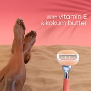 Venus ComfortGlide 3 Miami Sunset Womens Razor Blade Refills, 4 Count