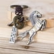thumbnail image 3 of Llavero de caballo de metal, llavero de caballo, bolso, mochila, colgante, llavero de animales, 3 of 7