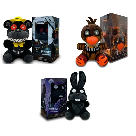 Collectible Stuffed Combo 3 Character Nightmare Plush   Phantom Chica Plush   Shadow Bonnie Plush Birthday Gift For Kids, For All Ages, 7 plush