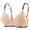 *1-Beige, variant on VBVC Women's Ribbed Wireless Push Up Bra,Ladies Sport Letter Strap Comfort Bra,Casual Everyday Support Bralette For Women,Beige,Sizes 36B to 42B