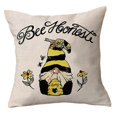thumbnail image 4 of SZTXJ Autumn Cushion Covers 18" x 18" Set of 4 Outdoor Decor Pillow Case Autumn Farmhouse Bee Gnome Linen Cushion Cover for Thanksgiving, Sofa and Hom, 4 of 5