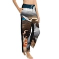 thumbnail image 6 of Salouo Coral Fish Dolphin Print Women's Pajama Pants Casual Loose Sweatpants PJs Flowy Pants Drawstring Palazzo for Women Wide Leg Pants Lounge Pajama -XX-Large, 6 of 8