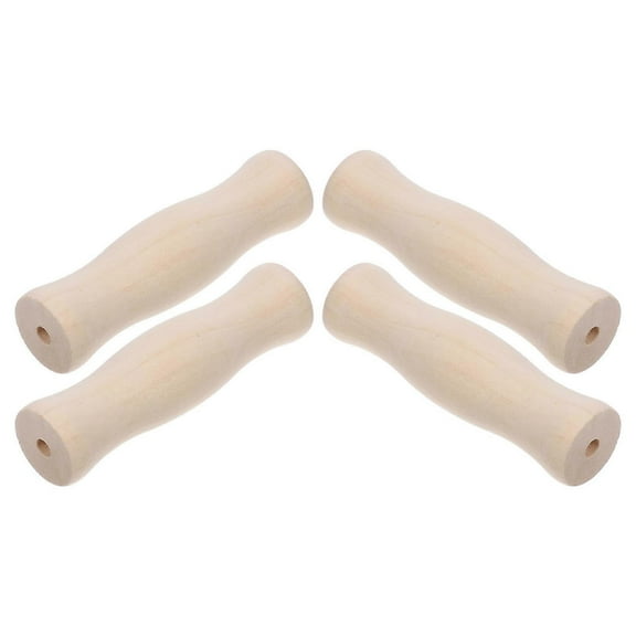 Wooden Bbq Handle Replacement 4Pcs Ergonomic Grip For Outdoor Grilling And Cooking Tools 11X2.7X2.7CM