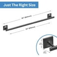 thumbnail image 4 of Gatco 5580MX Waterline 24" Towel Bar, Matte Black, 4 of 4