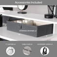 thumbnail image 3 of VIVO 2-Tier Electric 63" x 55" Corner Desk, White Table Top, White Frame, 3 of 9