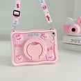 thumbnail image 2 of TECH CIRCLE Cartoon Tablet Case for iPad Mini 5th Generation (2019) /iPad Mini 4 Case 7.9", Cute Case for Kids, Built-in Rotating Kickstand & Handle, with Shoulder Strap, Portable Case, Little Pigs, 2 of 7