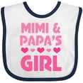 thumbnail image 3 of Inktastic Mimi and Papa Girl Grandchild Valentine Girls Baby Bib, 3 of 4
