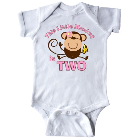 

Inktastic Little Monkey Girl 2nd Birthday Gift Baby Girl Bodysuit