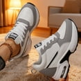 thumbnail image 2 of Women's Platform Sneakers Wedges  Lace Up Shoes Increase Fashion Sneakers for Womens Girls, 2 of 6