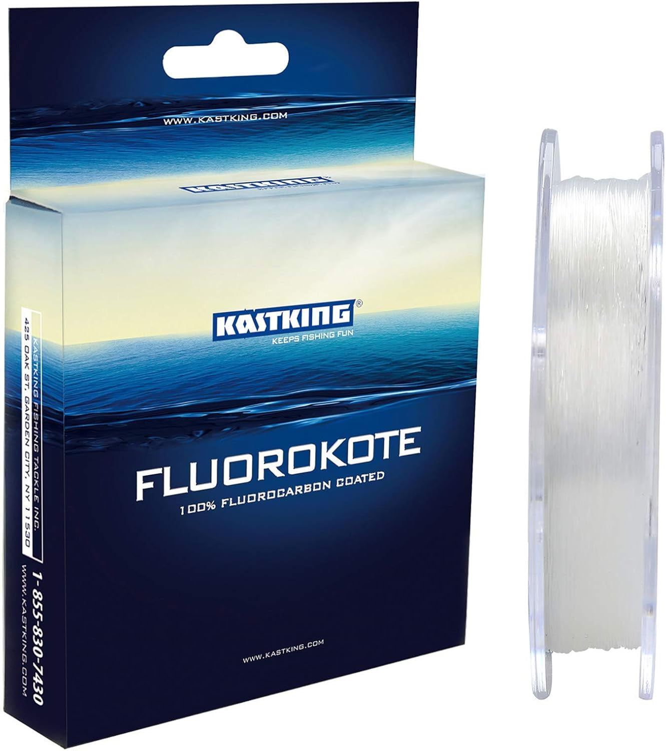 KastKing Fluorocarbon Coated Fishing Line, Fluorocarbon Leader,Fast Sinking-Fluorokote
