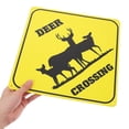 thumbnail image 3 of Nishuna Unique Deer Crossing Metal Sign Decorative Deer Sign for Home and Garden Rustic Design, 3 of 4