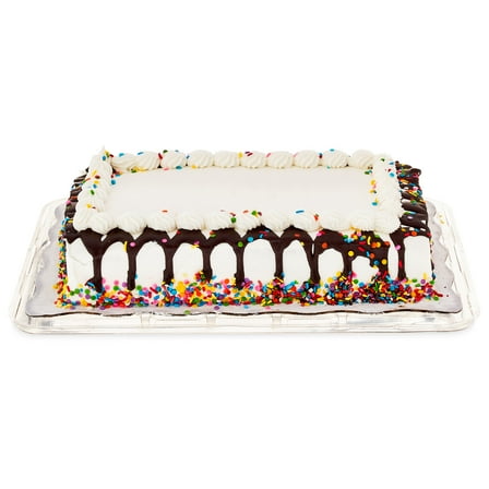 Freshness Guaranteed 1/4 Sheet Confetti Drip Cake, 65 oz, Cake Container, Regular, Refrigerate