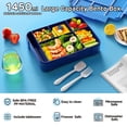 thumbnail image 2 of Lonchera Bento Jelife de 1450 ml para niños con cubiertos, 6 compartimentos, 2 of 7