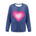 thumbnail image 3 of Fznquz Valentine Day Ladies Blouses Long Sleeve Pullover Blue Tops Crewneck Winter Casual Womens Clothes Trendy 2026,M, 3 of 4