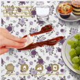 thumbnail image 6 of Pioneer Flower Floral Print Pattern Round Tablecloth 60"x60", Wrinkle Resistant Wipeable Table Cover for Kitchen Dining Room Picnic Patio and Party, 6 of 6
