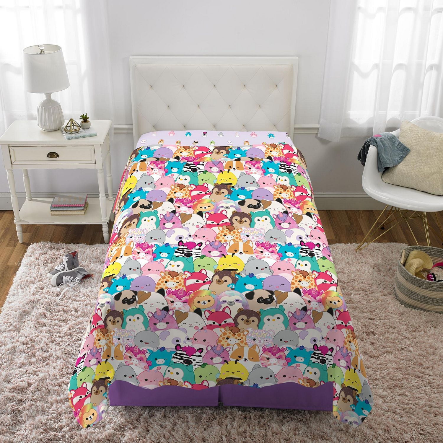 Squishmallows "Mallow Dreams" Twin Sheet Set, Squishmallows Twin Sheet Set