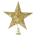thumbnail image 2 of Gold Glitter Star Christmas Tree Topper, Festive Decor for Topping Christmas Trees and Holiday Season Celebrations - Gold, 2 of 5