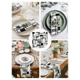 thumbnail image 3 of Sage Green Geometric Cloth Napkins Set of 6 Reusable Dinner Napkins, Simple Black Gray Abstract Striped Cocktail Napkin Washable Table Napkins for Wedding/Holiday Party/Baby Shower 20"x20", 3 of 7