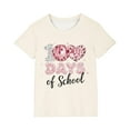 thumbnail image 3 of Xihbxyly Camiseta con Estampado Escolar, Bonita Camiseta de Cuello Redondo, Tela Suave y Transpirable, Ropa Informal, Conjunto de Verano para Niñas, Ropa Escolar Diaria, de 3 a 14 Años, Un Regalo de, 3 of 7