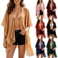 thumbnail image 2 of Lightweight Hollow Shawls for Women Summer Breathable Beach Sun Protection Long Scarf Travel Cardigan Shawl Wraps, 2 of 6