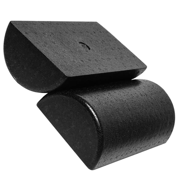 Luxshiny 1Pair Black Half Foam Roller for Physical Therapy Pilates Muscle Conditioning and Balance Training