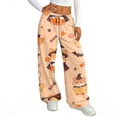 thumbnail image 5 of Trgacdwlo Women Halloween Pajama Pants Loose Fit Sleepwear Lounge Pants Women Cute Pumpkin Graphics Fall Cozy Comfy Pajama Bottoms Women, 5 of 5