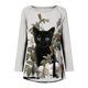 thumbnail image 4 of Blusa de manga larga con cuello redondo para mujer, camisetas informales con estampado de animales Pompotops  FGAJ736, 4 of 5