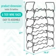 thumbnail image 2 of Sorbus 6-Tier Stackable Wine Rack - Classic Style Wine Racks for Bottles - Perfect for Bar, Wine Cellar, Basement, Cabinet, Pantry - Holds 24 Bottles, Metal (Black), 2 of 9
