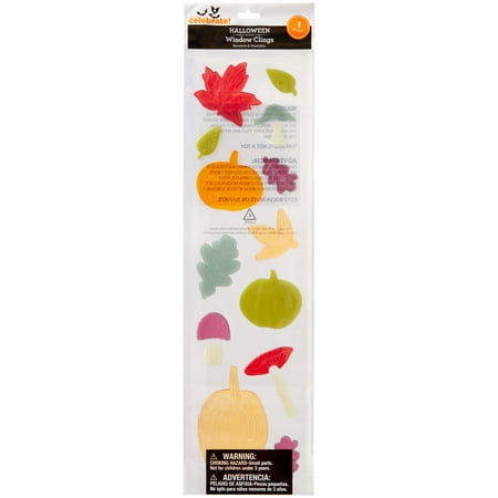 Fall Leaves & Pumpkins Window Clings, Multicolor, Halloween by Way To Celebrate