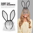 thumbnail image 3 of diadema con orejas de conejo de Pascua, bonita diadema decorativa para fiesta de Pascua, con encaje de orejas de conejo de dibujos animados, tocado sexy con orejas de conejo de encaje, accesorio par, 3 of 4