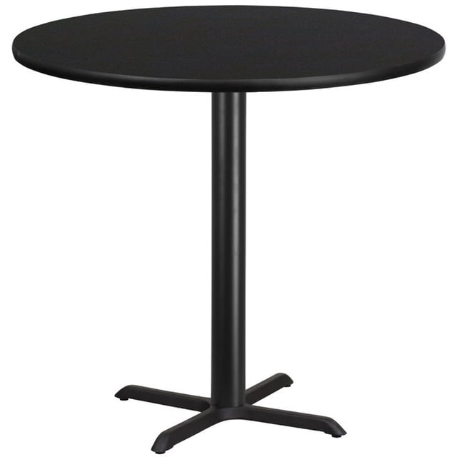 Bowery Hill 42" Table de Bar Ronde en Noir