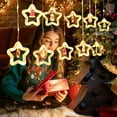 thumbnail image 6 of Yannianjz under $5 LED Christmas Lights, Christmas LED Star Curtain Lights, Decorative String Lights for Indoor Room, Christmas Tree Snowflake Lights, Holiday Ambience Lighting Decor, 6 of 6