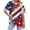 Wine, variant on Plus Size 4Th of July Tops for Women Crewneck Short Sleeve Patriotic Oversized Tee Printed Graphic Casual Loose Fit Summer Fashion Tops
