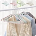 thumbnail image 1 of Feltree 10-Pack Multifunctional Plastic Clothes Hangers - Non-Slip, Space Saving Design with Extra Hooks for Small Items, 1 of 8