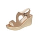 thumbnail image 2 of Sandalias de cuña Zapatos romanos para mujer Zapatos de boca de pez de tacón alto de gamuza Wmkox8yii  sa1516, 2 of 6