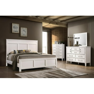 New Classic Andover 4-Piece Wood Queen Bedroom Set with Chest in White
