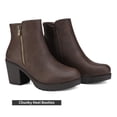 thumbnail image 2 of Bota DREAM PAIRS Z0EY-2 Mujer Marrón Tacón Grueso 7.5 cm, 2 of 6