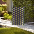 thumbnail image 4 of Easygdp Mardi Gras Shiny Green Purple Garden Flag Yard Flag Welcome Flag, Double-Sided, Weather Resistant for Outdoor Decor - 28"x40", 4 of 9