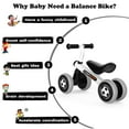 thumbnail image 5 of Wdmiya Baby Balance Bike 1 Year Old, Toddler Bike For Boy Girl Birthday Gift, 1-3 Years Toddler First Bike With No Pedal & Silence Wheels, Ride On Toy Gifts, Black football, 5 of 7