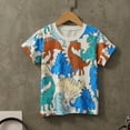 thumbnail image 2 of MEZZALL Boys Graphic T-Shirt Short Sleeve Dinosaur Car Print Casual Tops For Toddler Kids Comfortable Summer Tee Shirt Soft Baby Wear, 2 of 8