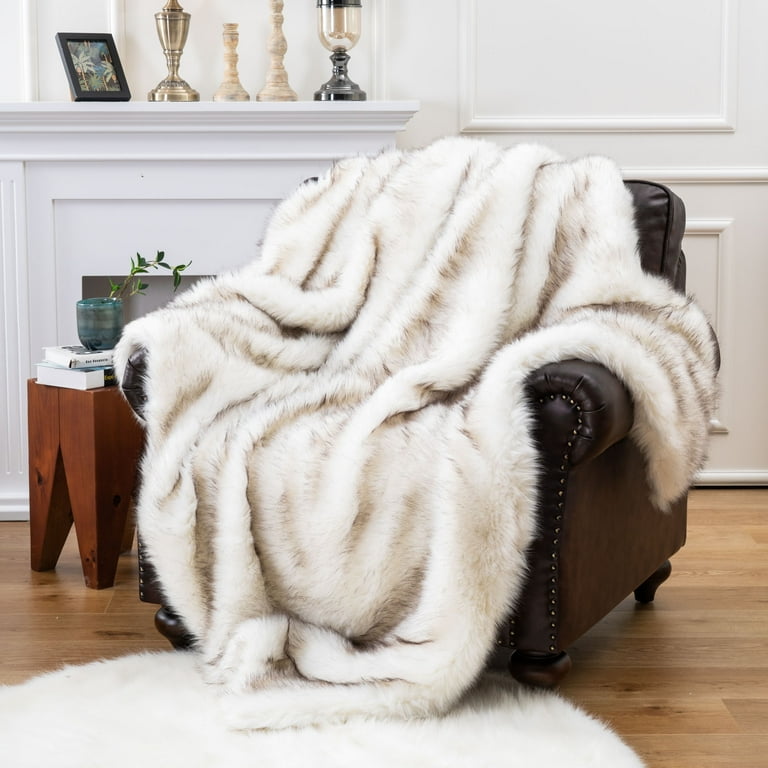 White mink blanket hot sale