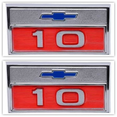 Trim Parts 9525 Front Fender Emblem Set For 1967-1968 Chevy GMC Truck C10 K10