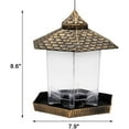 Twinkle Star Wild Bird Feeder Hanging for Garden Yard Outside Decoration, Hexagon Shaped with Roof - image 4 of 5